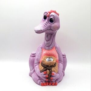 Krystonia Dragon Figurine Stoope With His Treasure Bag Handpainted Vintage